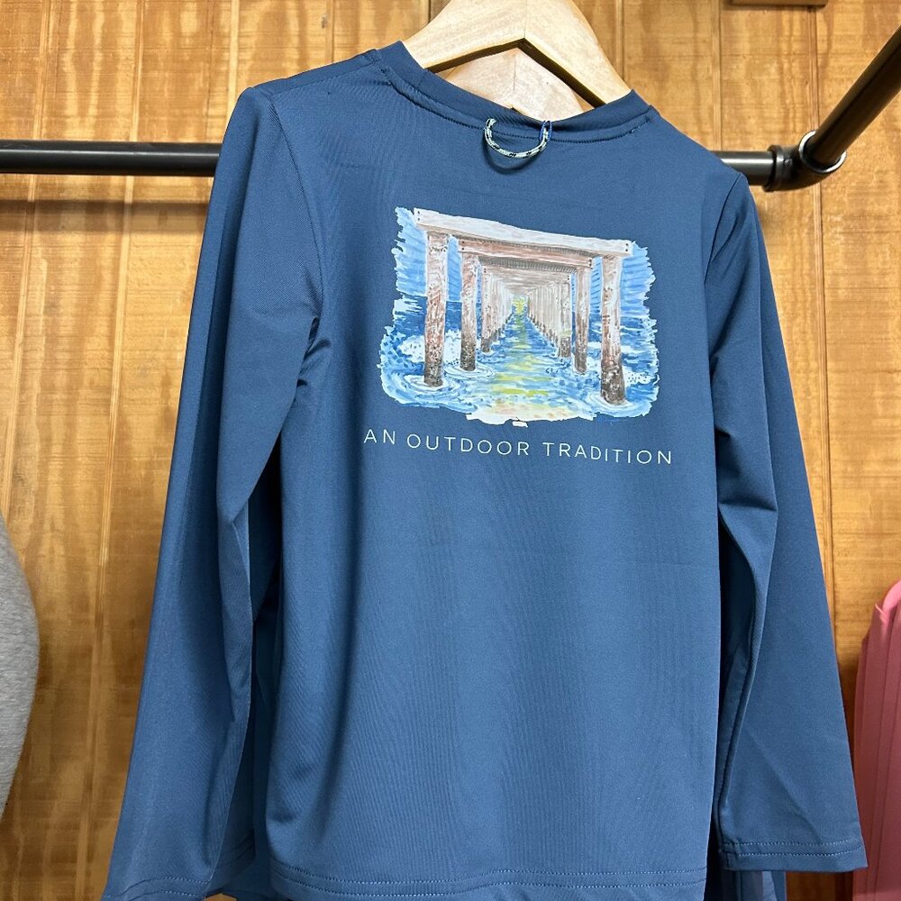 Kid's Prodoh Blue Performance Long Sleeve Fishing Shirt, NWT